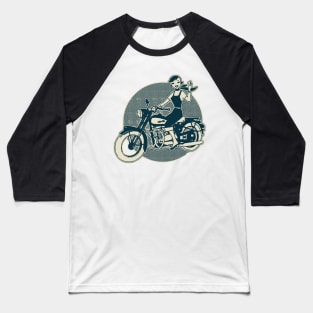 Vintage Japan Motorcycle Rider Baseball T-Shirt